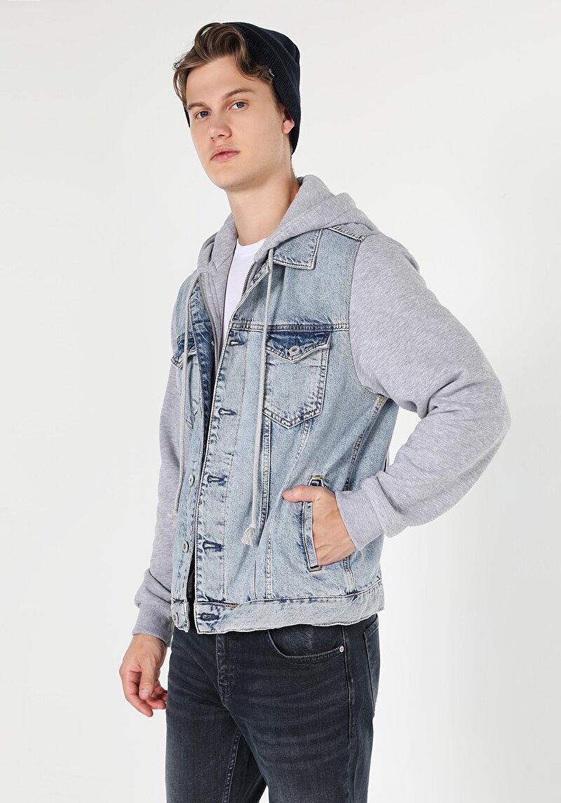Imagine a Jachetă Din Denim Pentru Bărbați Regular Fit