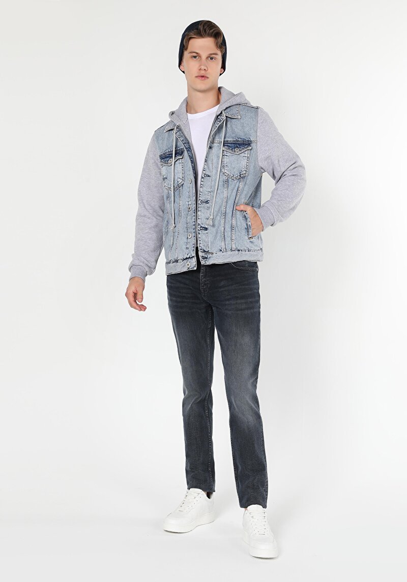 Afișați detalii pentru Jachetă Din Denim Pentru Bărbați Regular Fit