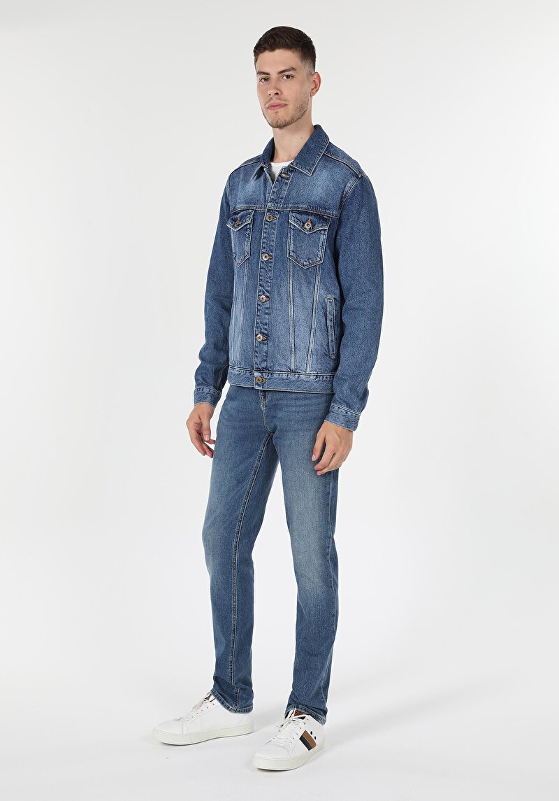 Imagine a Jacheta De Barbati Denim Regular Fit Cl1060621