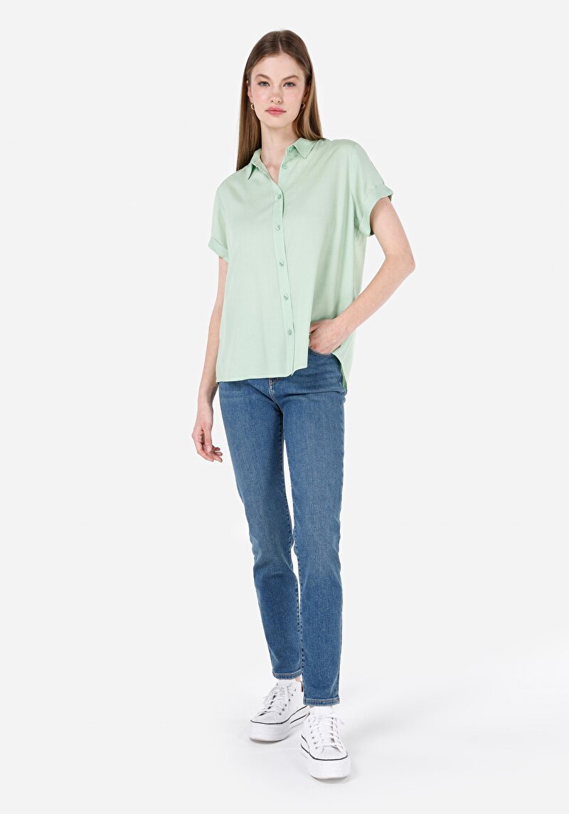 Imagine a Blugi Bleumarin Slim Fit Pentru Femei