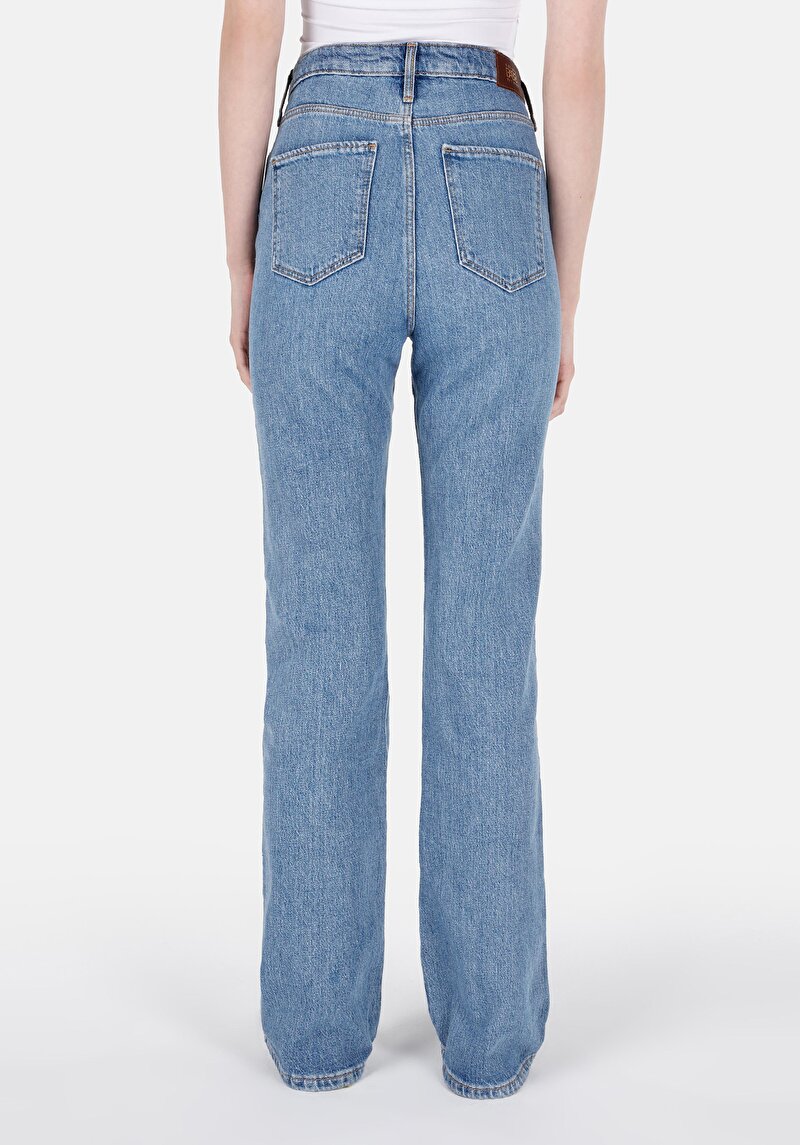 Afișați detalii pentru Regular Fit Mid Waist Bootcut Blugi Verzi Pentru Femei