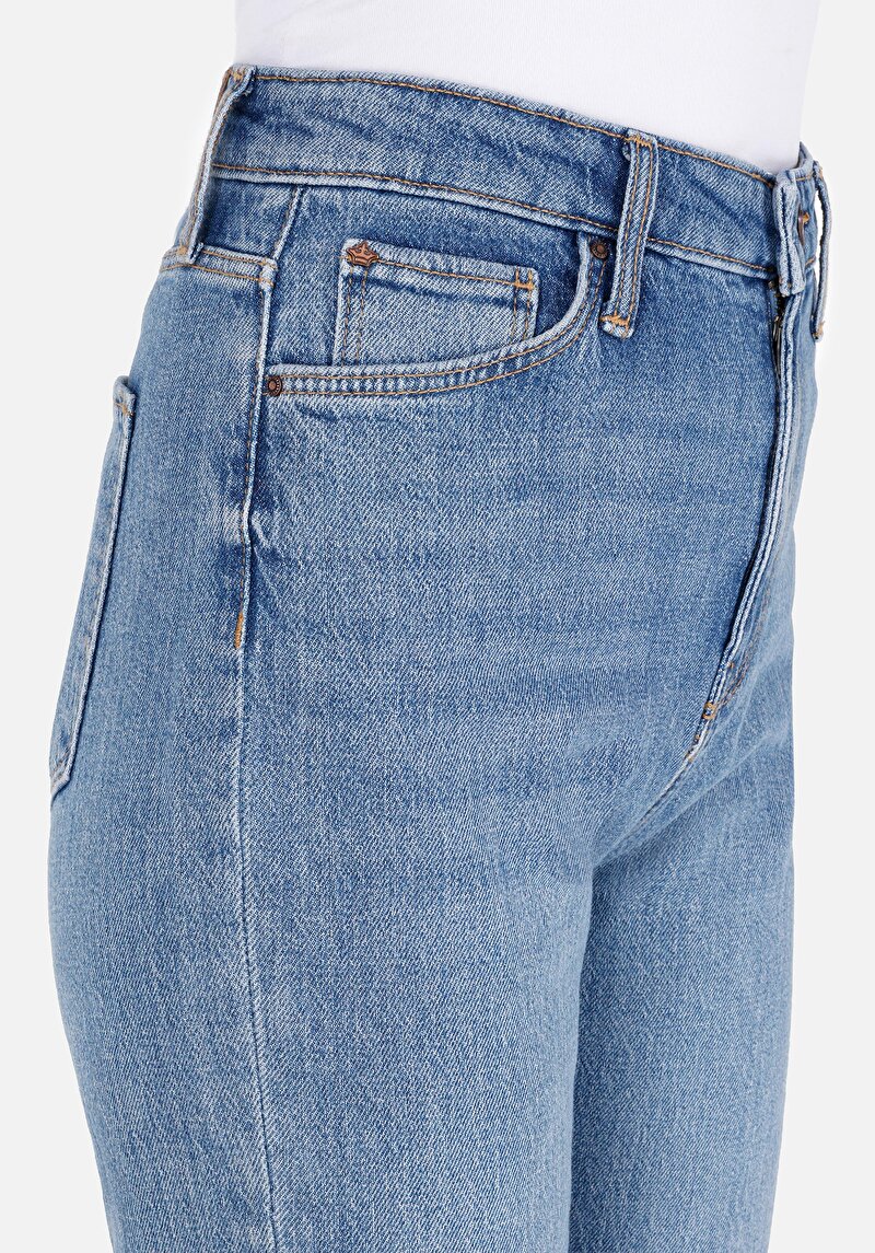 Afișați detalii pentru Regular Fit Mid Waist Bootcut Blugi Verzi Pentru Femei