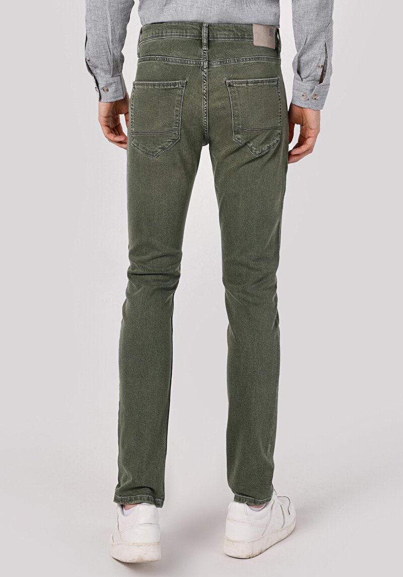 Imagine a Blugi İndigo Pentru Bărbați Cu Talie Dreaptă Cu Talie Dreaptă