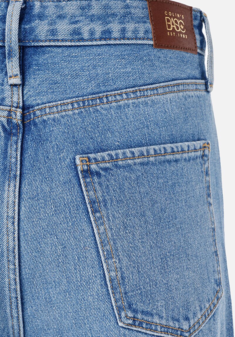 Afișați detalii pentru Regular Fit Talie Înaltă Picior Larg Blugi Din Denim Pentru Femei