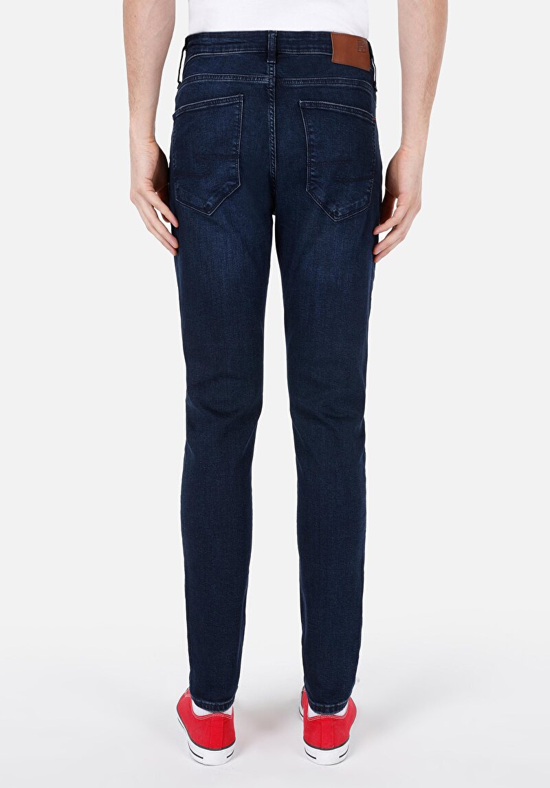 Imagine a Blugi Din Denim Pentru Bărbați Slim Fit