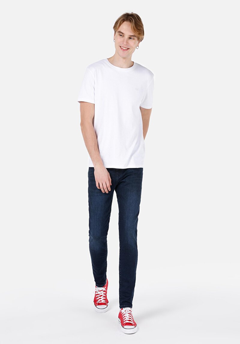 Afișați detalii pentru Blugi Din Denim Pentru Bărbați Slim Fit