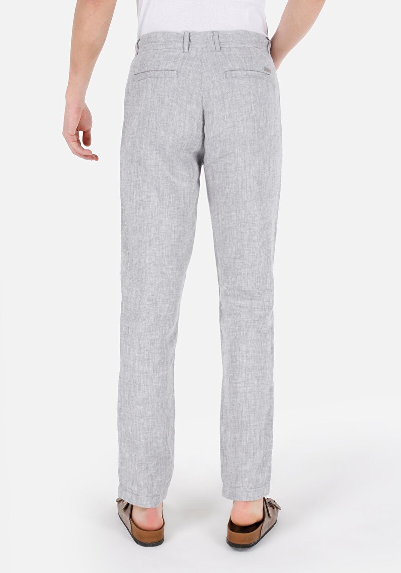 Imagine a Regular Fit Talie Medie Picior Drept Pantaloni Gri Pentru Bărbați