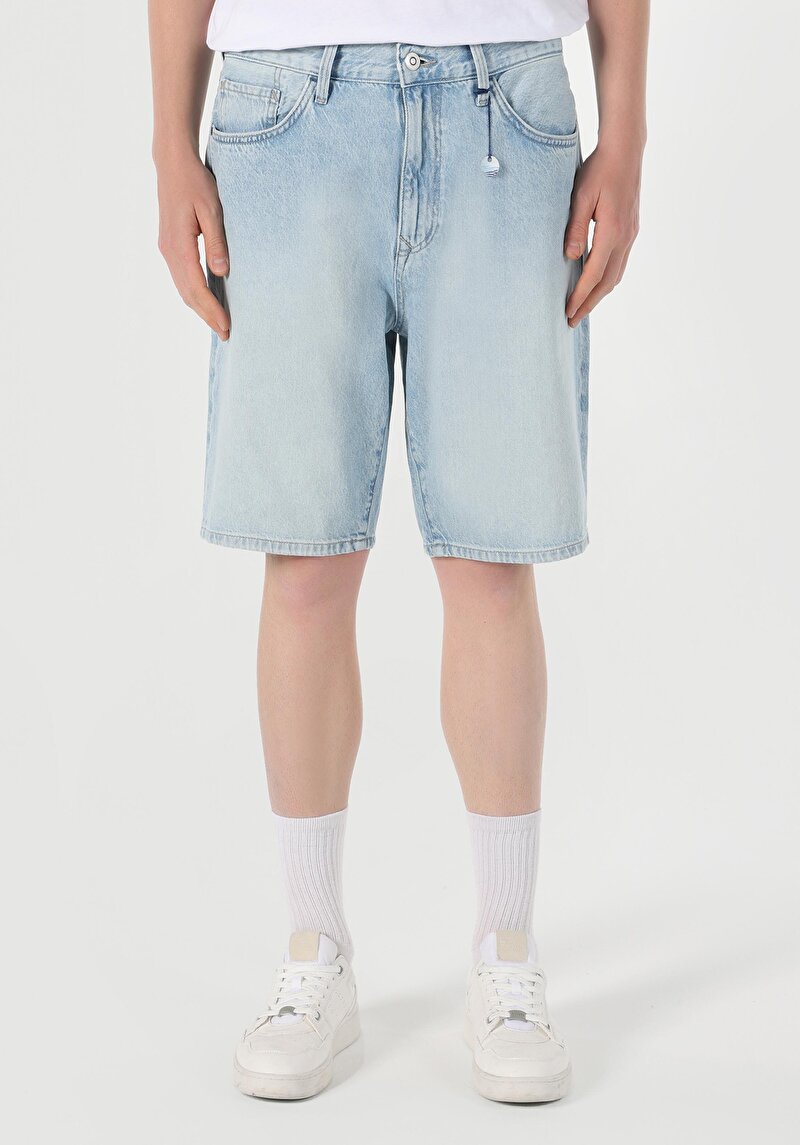 Imagine a Baggy Fit Talie Medie Pantaloni Scurți Negri Bărbați Pantaloni Scurți