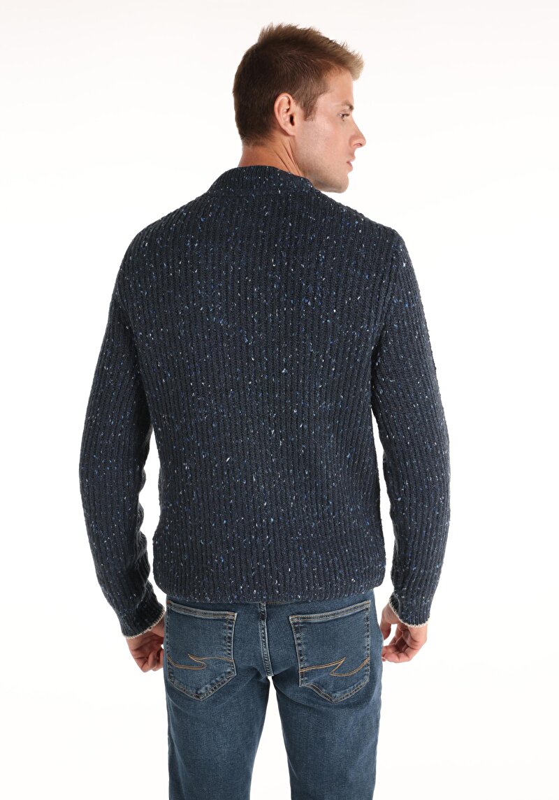 Afișați detalii pentru Pulover De Barbati Albastru Marin   Cl1064844