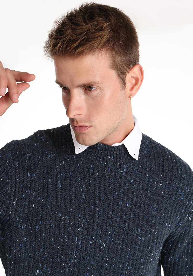 Afișați detalii pentru Pulover De Barbati Albastru Marin   Cl1064844