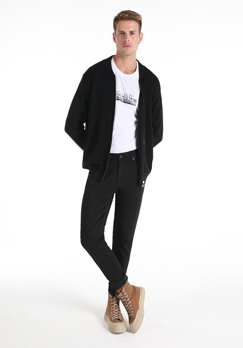 Imagine a Cardigan De Barbati Negru Regular Fit Cl1064848