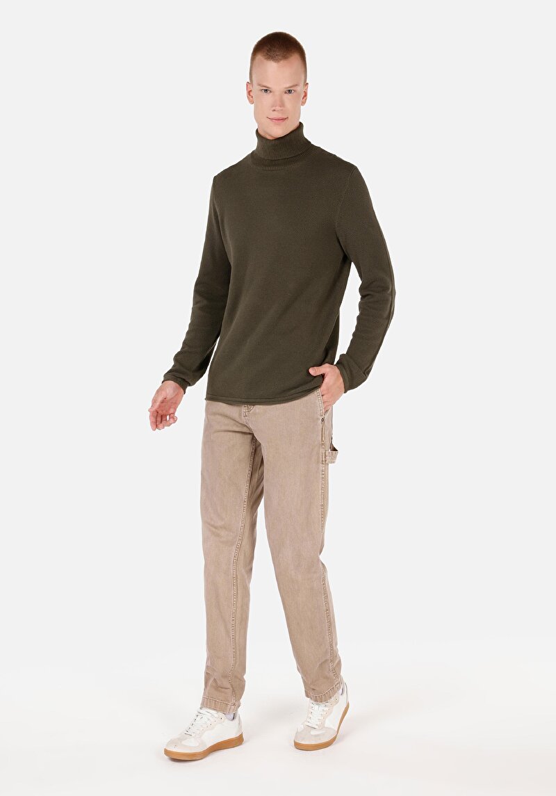 Imagine a Pulover De Barbati Kaki Regular Fit Cl1064879