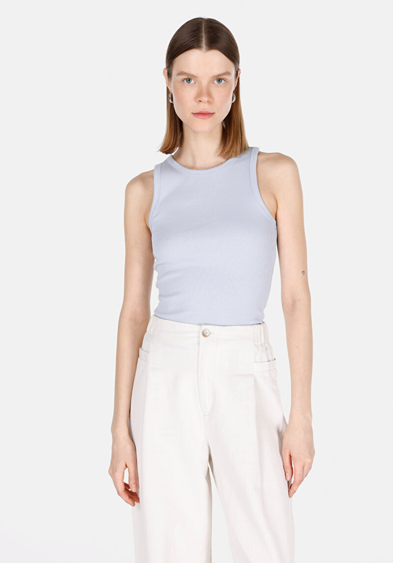 Imagine a Maiou De Dama Albastru Slim Fit Cl1064021