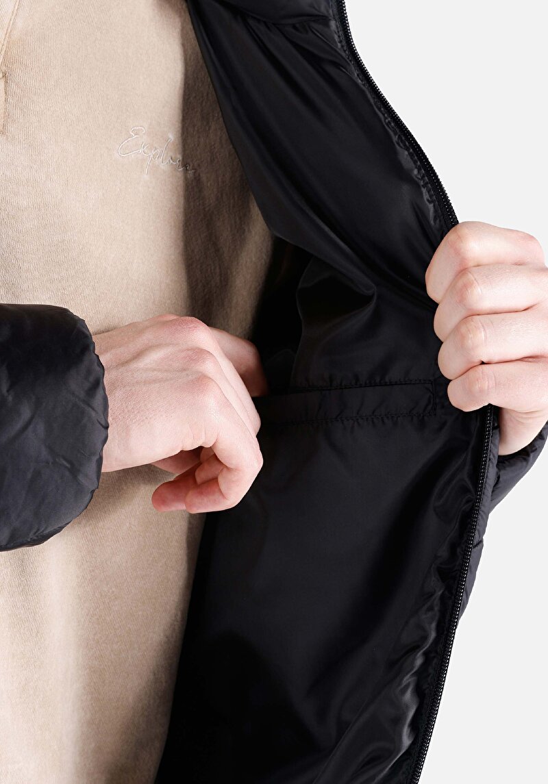 Afișați detalii pentru Palton Negru Pentru Bărbați Slim Fit