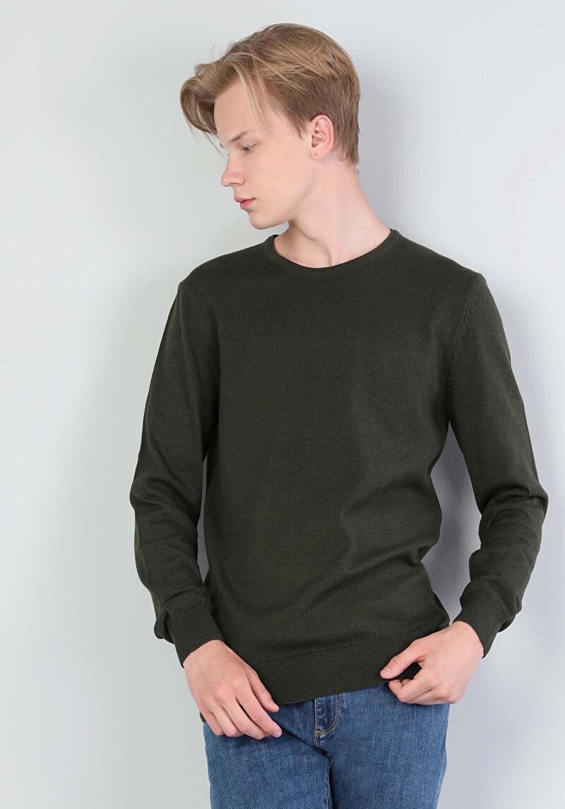 Imagine a Pulover De Barbati Verde Regular Fit Cl1023186