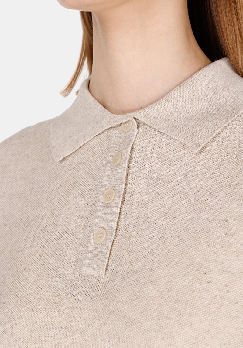 Afișați detalii pentru Pulover Cu Mâneci Scurte De Dama Bej Regular Fit  Cl1073130