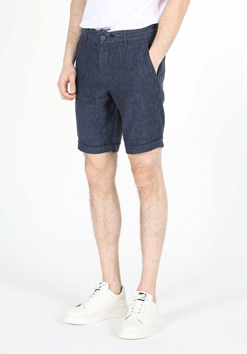 Afișați detalii pentru Short / Pantaloni Scurti De Barbati Albastru Marin Regular Fit  Cl1059318