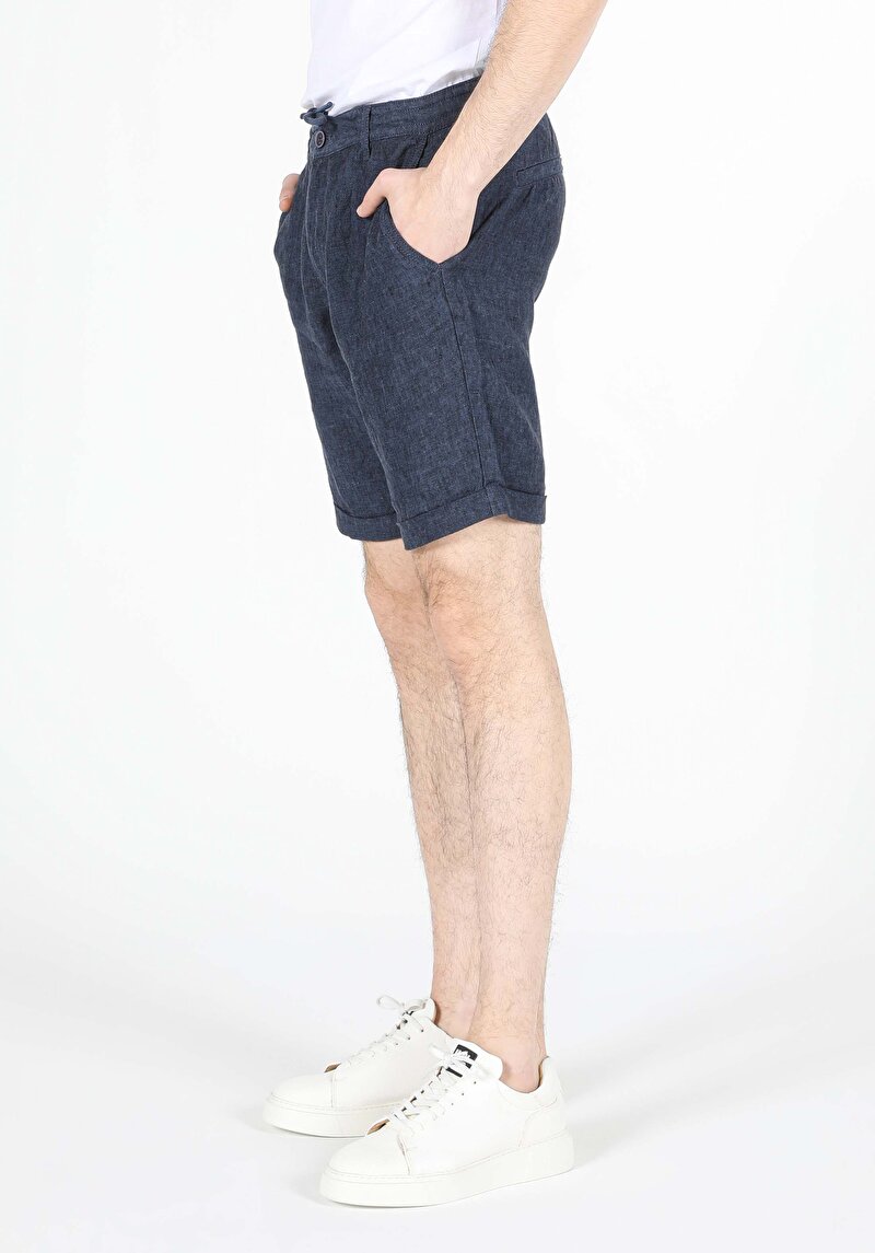 Afișați detalii pentru Short / Pantaloni Scurti De Barbati Albastru Marin Regular Fit  Cl1059318