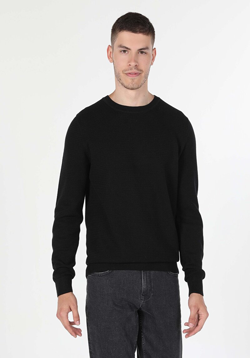 Imagine a Pulover De Barbati Negru Regular Fit  Cl1046786