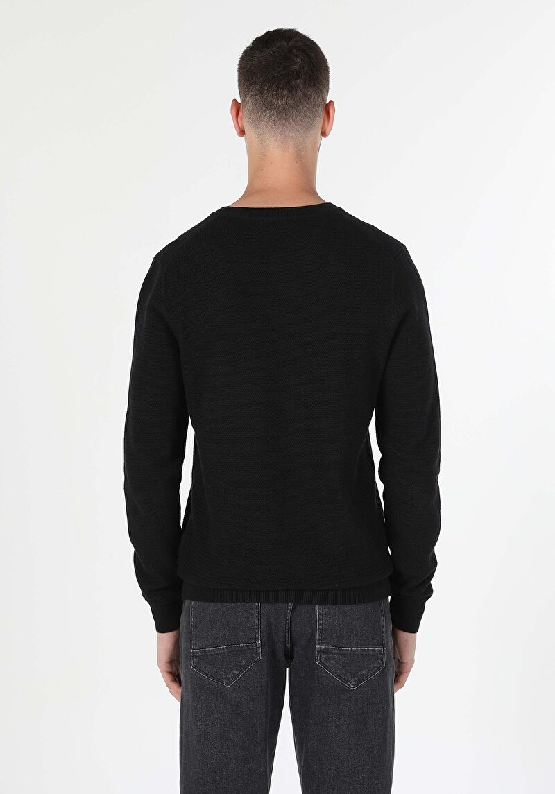 Imagine a Pulover De Barbati Negru Regular Fit Cl1046786