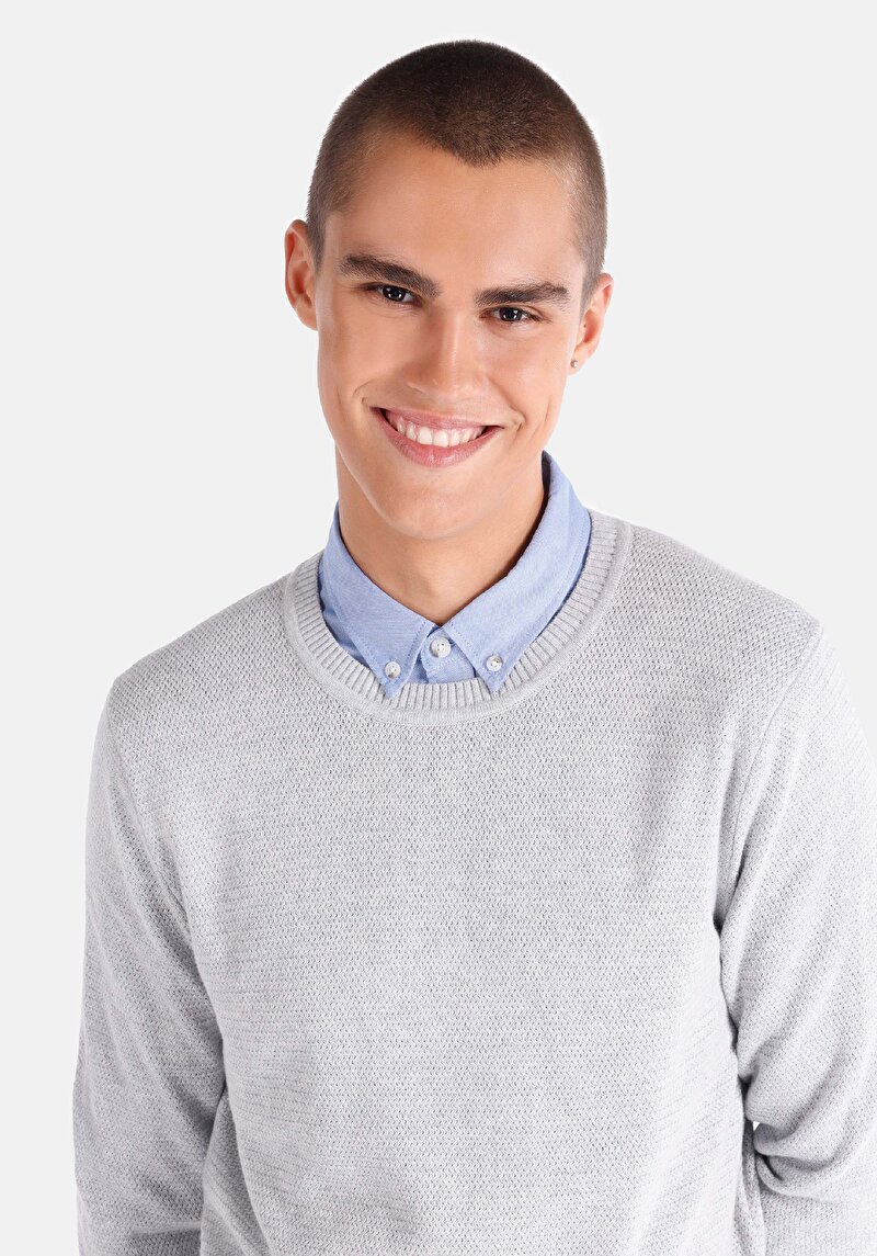 Imagine a Pulover De Barbati Alb Regular Fit Cl1046786