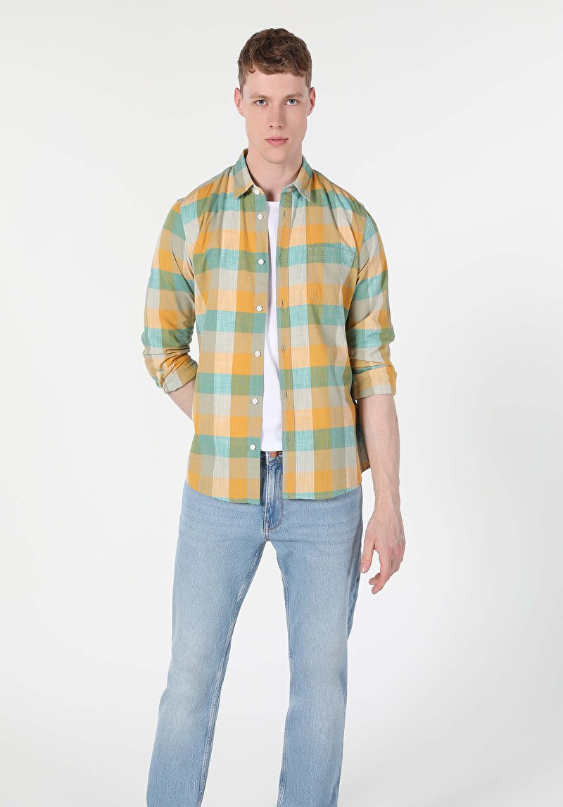 Imagine a Camasa Cu Maneca Lunga De Barbati Slim Fit Cl1059565