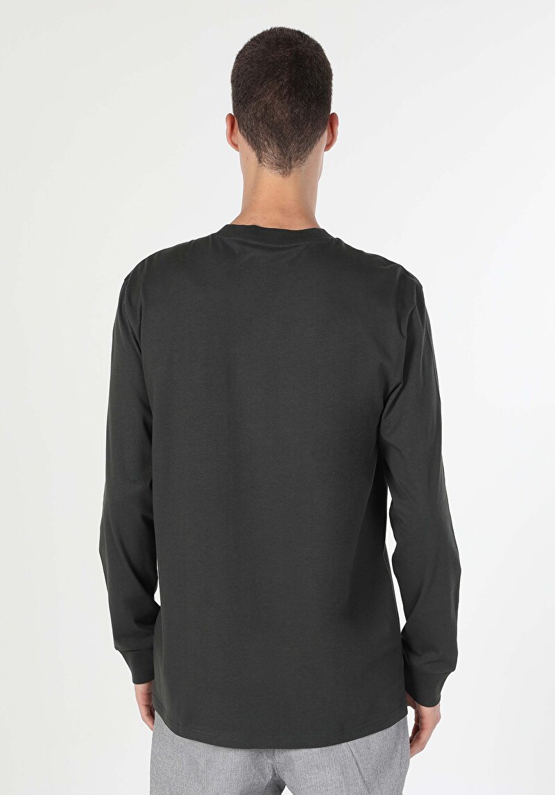 Imagine a Tricou Cu Maneca Lunga De Barbati Antracit Comfort Fit Cl1059666