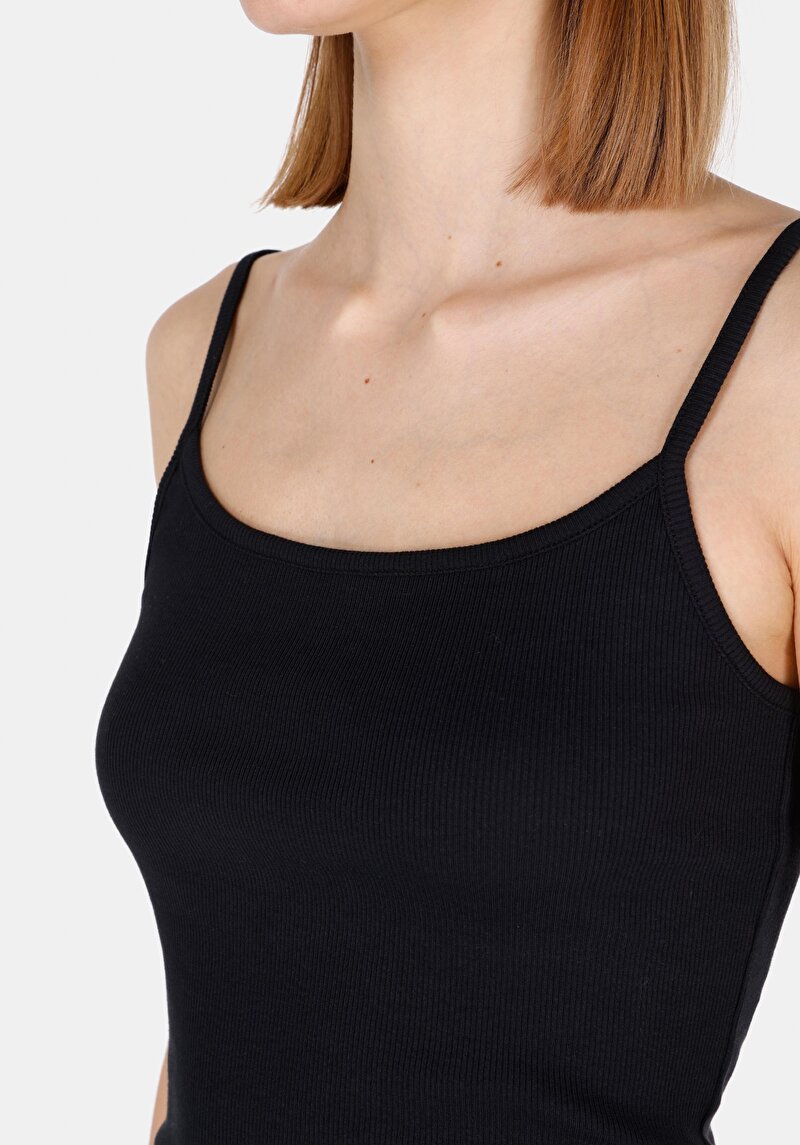 Afișați detalii pentru Maiou Negru Pentru Femei Slim Fit