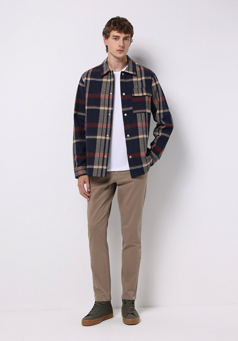 Imagine a Pantaloni De Barbati Bej Slim Fit  Cl1049749