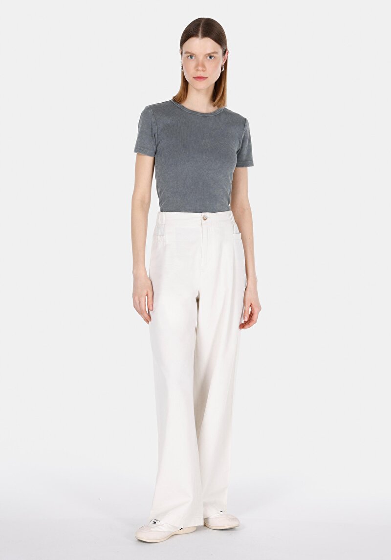 Afișați detalii pentru Bluza Cu Maneca Scurta De Dama Antracit Slim Fit  Cl1073924