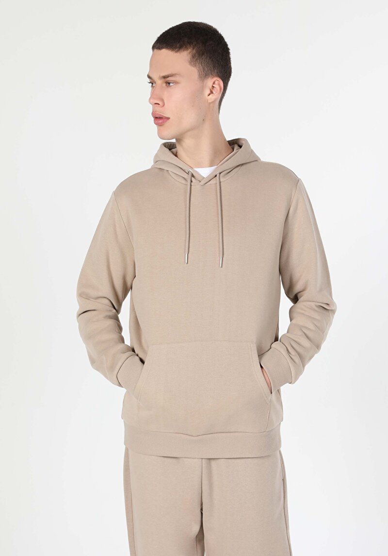 Imagine a Hanorac / Bluza De Barbati Bej Regular Fit  Cl1059712