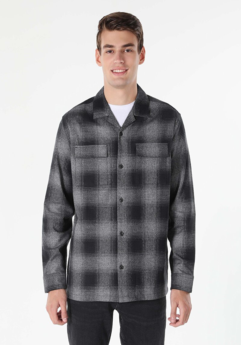 Afișați detalii pentru Camasa Cu Maneca Lunga De Barbati Negru   Cl1049917