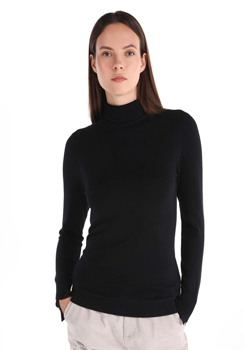 Imagine a Pulover De Dama Negru Slim Fit Cl1051087