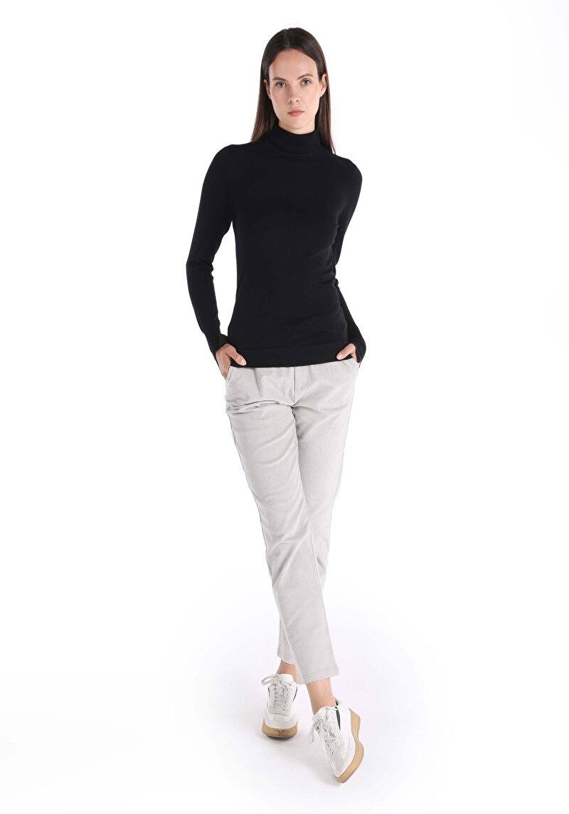 Imagine a Pulover De Dama Negru Slim Fit Cl1051087