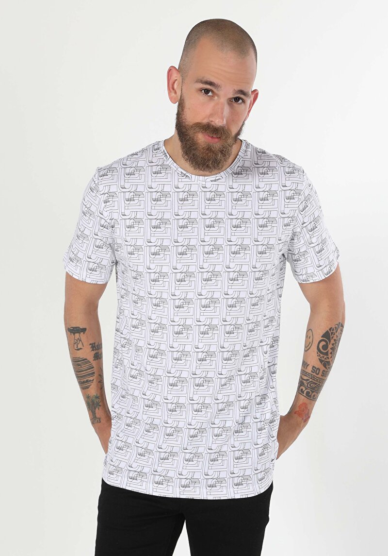 Afișați detalii pentru Tricou Cu Maneca Scurta De Barbati Alb Regular Fit  Cl1059972