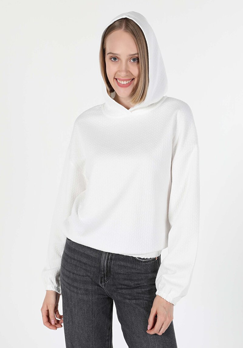 Imagine a Hanorac / Bluza De Dama Alb Cl1059996