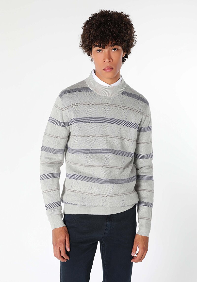 Afișați detalii pentru Pulover De Barbati Gri Regular Fit  Cl1060094