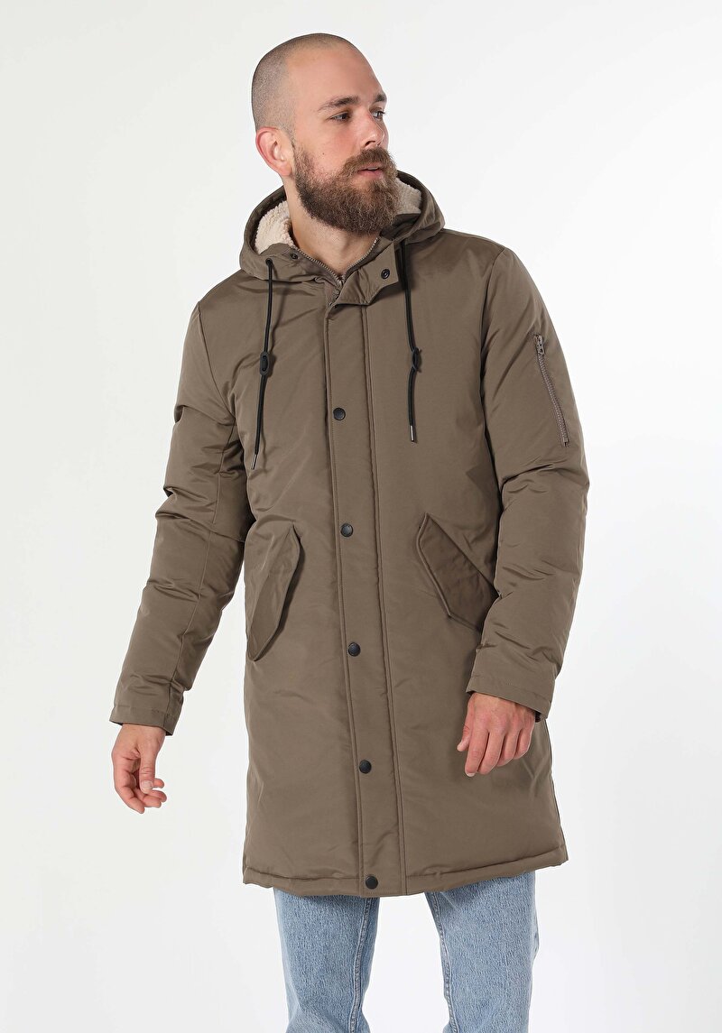 Afișați detalii pentru Palton Bej Pentru Bărbați Regular Fit