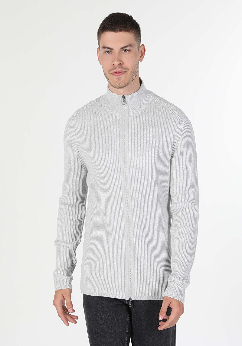 Afișați detalii pentru Cardigan De Barbati Gri Slim Fit  Cl1055784