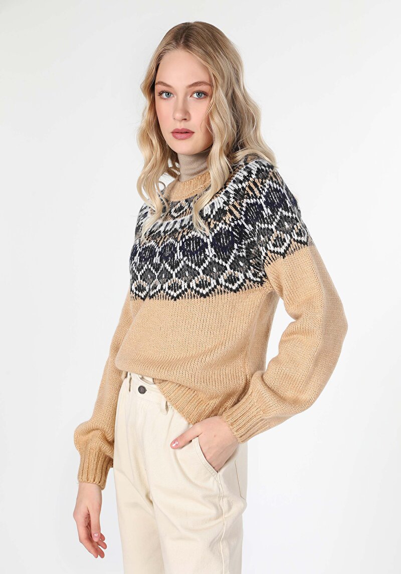 Imagine a Pulover De Dama Bej Regular Fit  Cl1061362