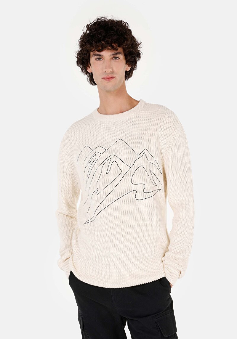 Imagine a Pulover De Barbati Alb   Cl1060244