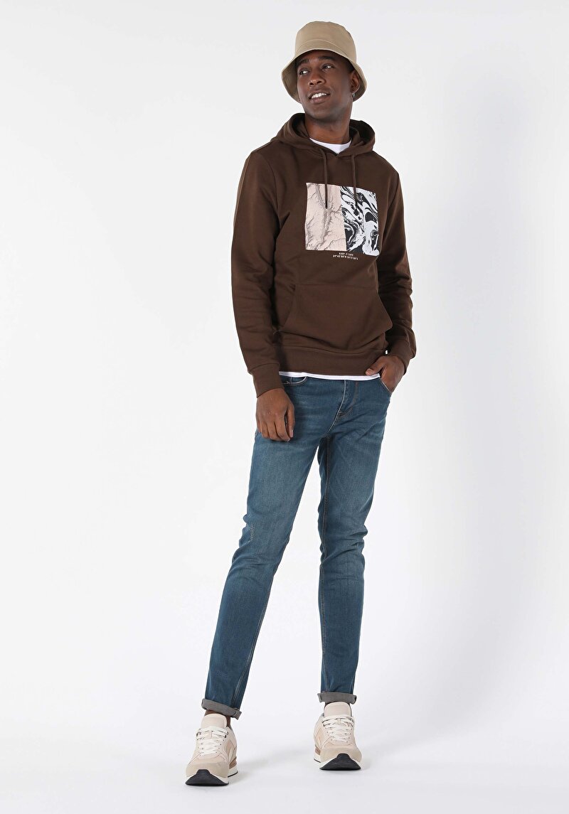 Imagine a Hanorac / Bluza De Barbati Bej Regular Fit  Cl1057176