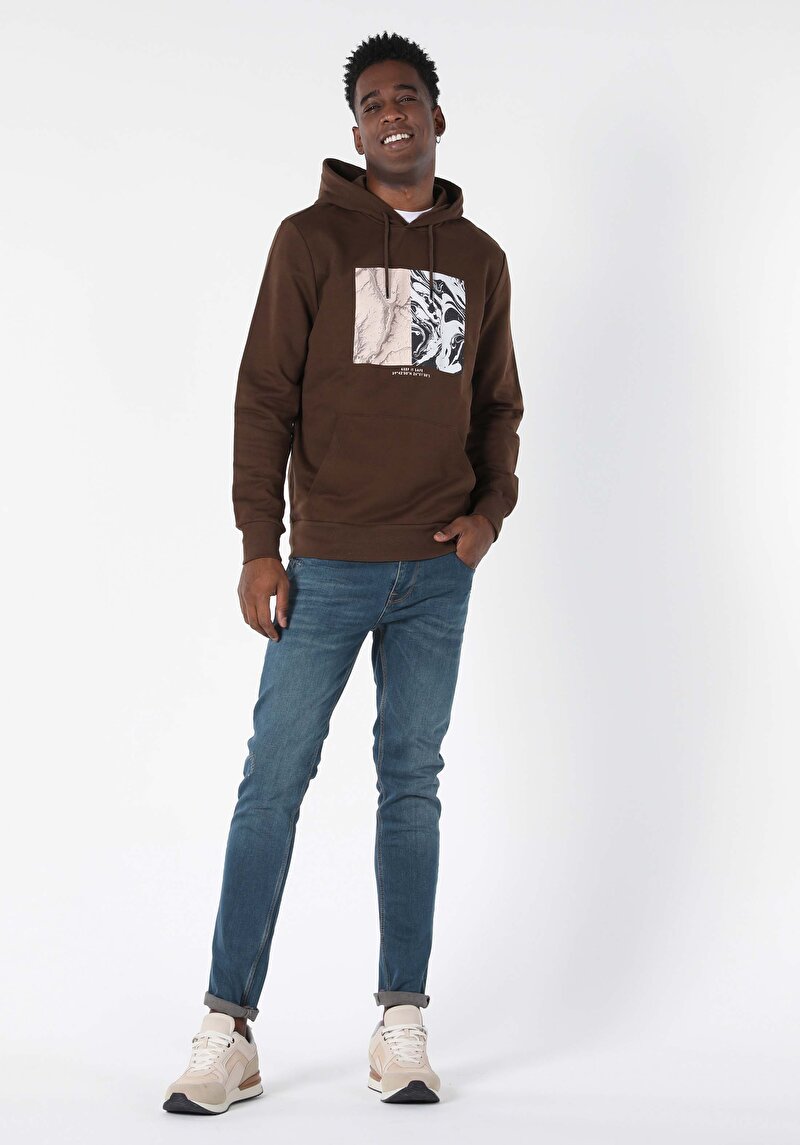 Afișați detalii pentru Hanorac / Bluza De Barbati Bej Regular Fit  Cl1057176