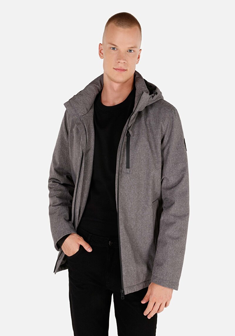 Imagine a Jacheta De Barbati Gri Regular Fit Cl1070996