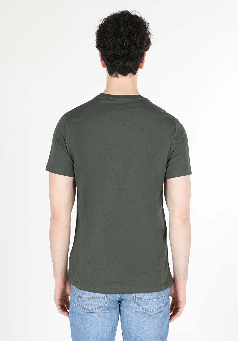 Afișați detalii pentru Tricou Cu Maneca Scurta De Barbati Kaki Regular Fit  Cl1057629