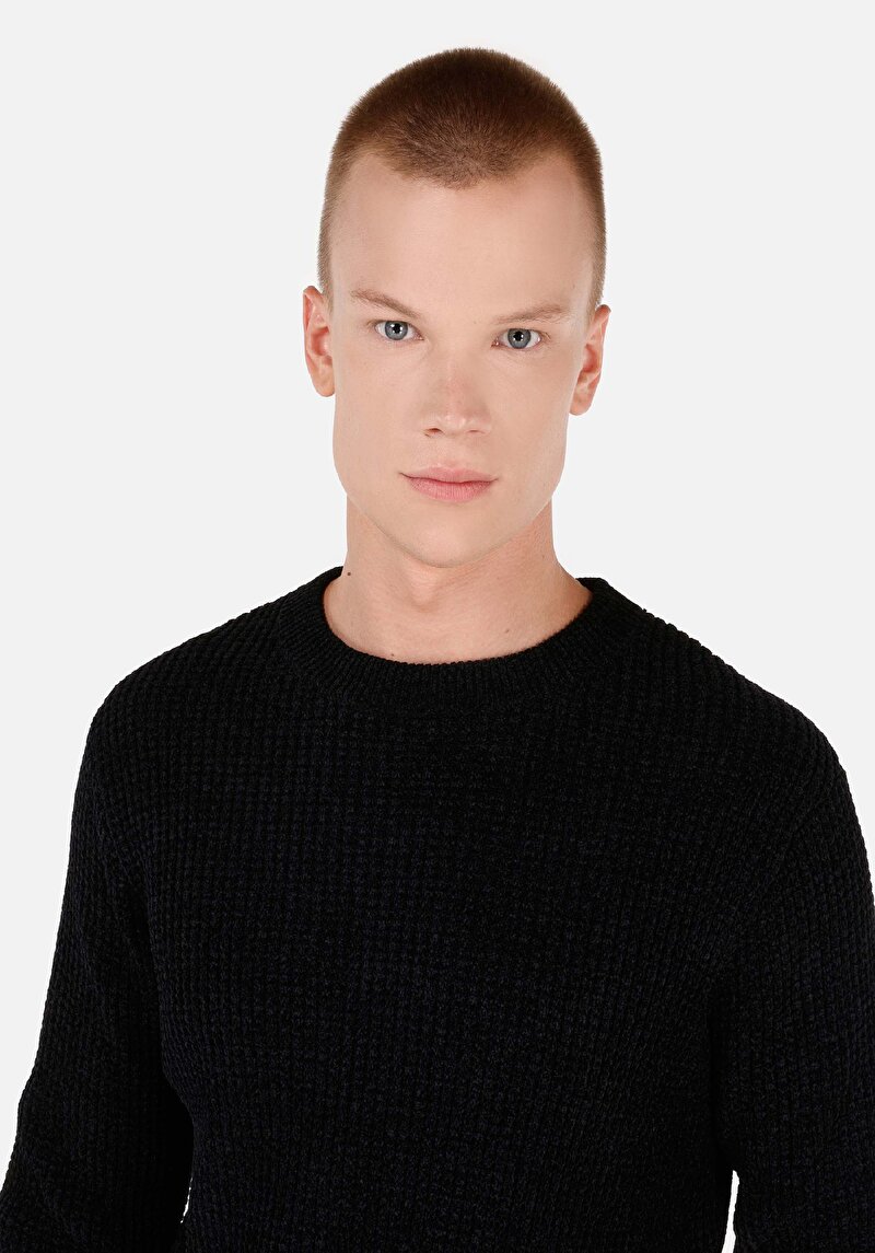 Imagine a Pulover De Barbati Negru Regular Fit Cl1071036