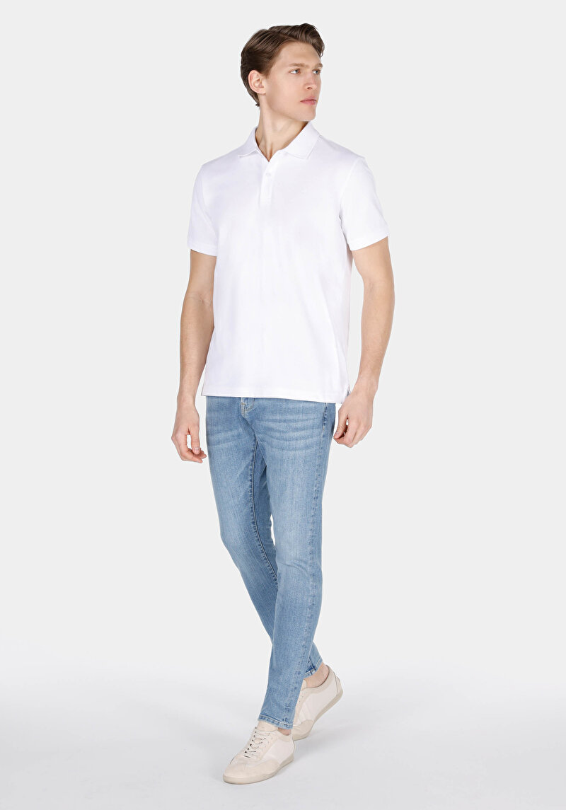 Afișați detalii pentru Slim Fit Talie Joasă Picior Îngust Blugi İndigo Pentru Bărbați