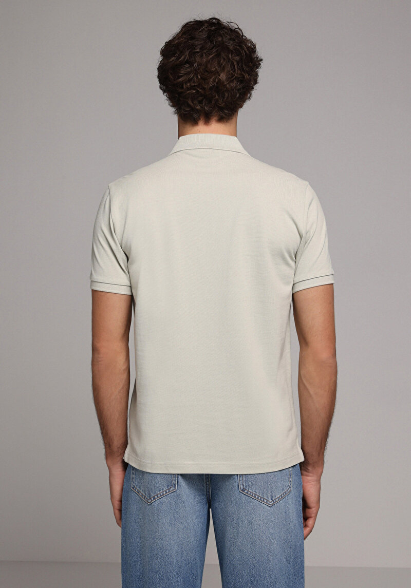 Imagine a Tricou Polo Cu Maneca Scurta De Barbati Verde Regular Fit Cl1073960