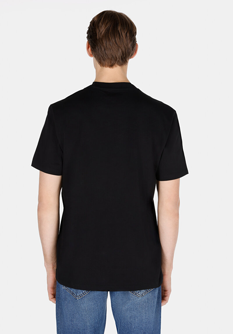 Afișați detalii pentru Tricou Cu Maneca Scurta De Barbati Negru Comfort Fit  Cl1074516