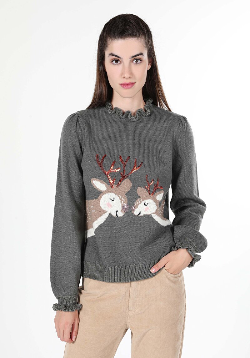 Imagine a Pulover De Dama Antracit Regular Fit Cl1061495